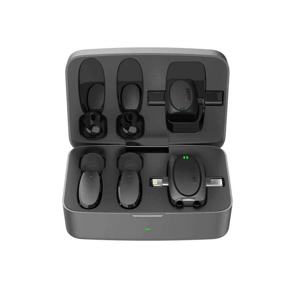 Porodo Professional Wireless Microphone Dual Mic with Charging Case - Linkphones Center